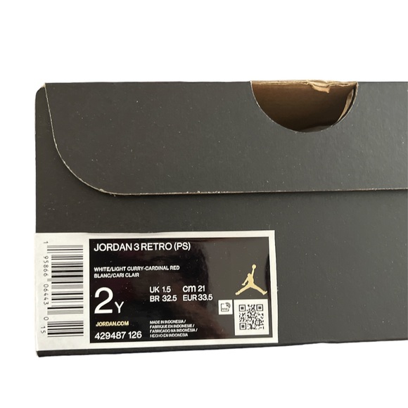 Little Kids Jordan 3 ‘Cardinal Red’ - Picture 6 of 6